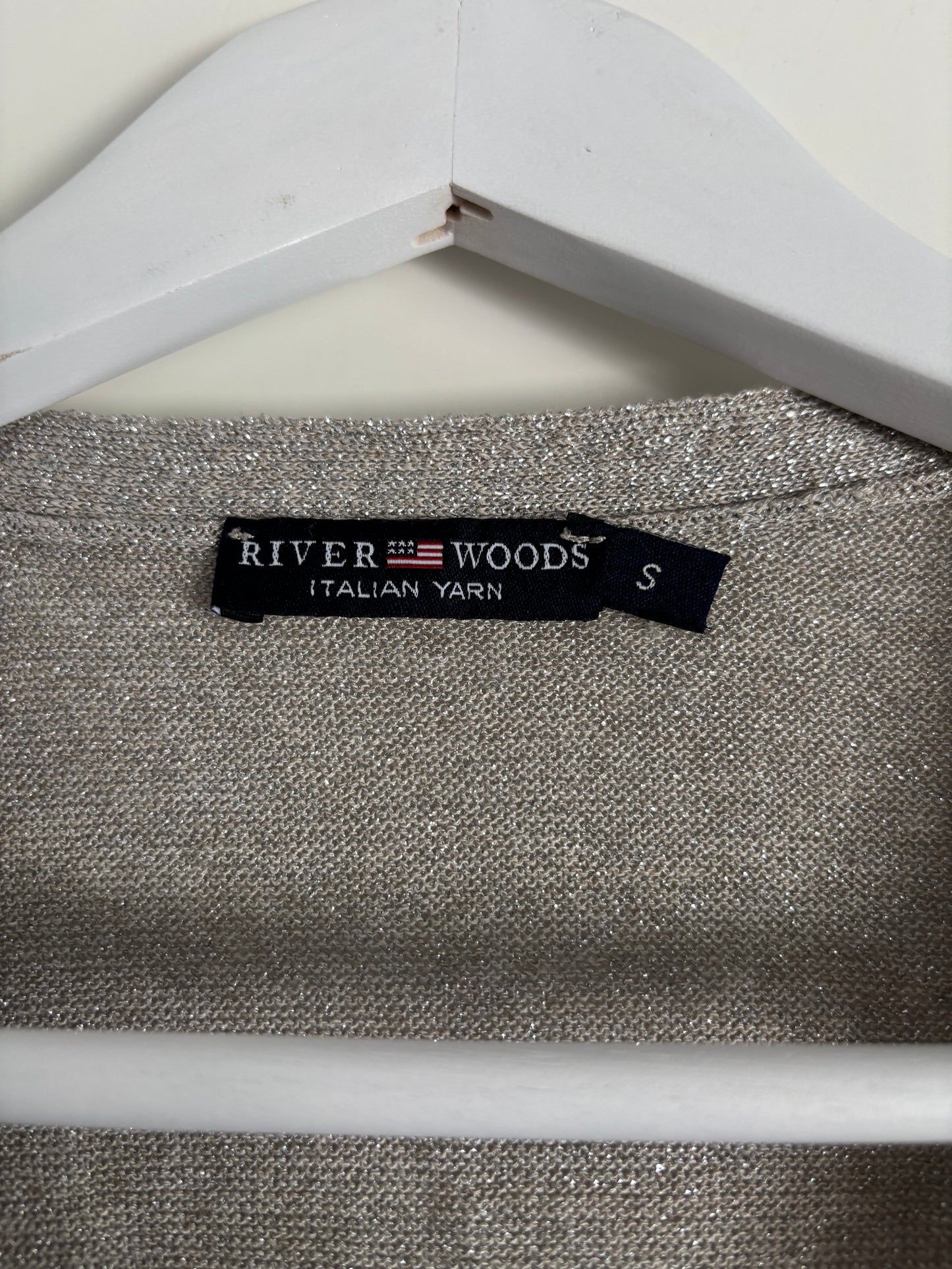 Beige glittercardigan