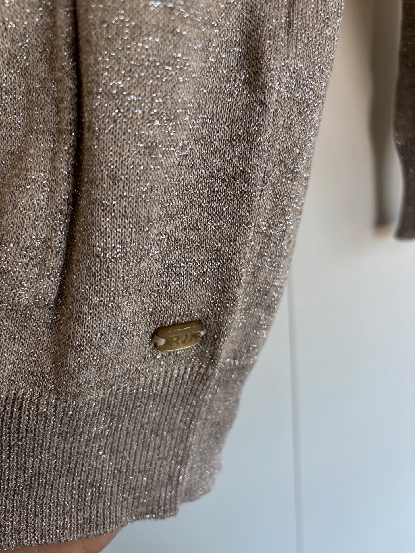 Beige glittercardigan