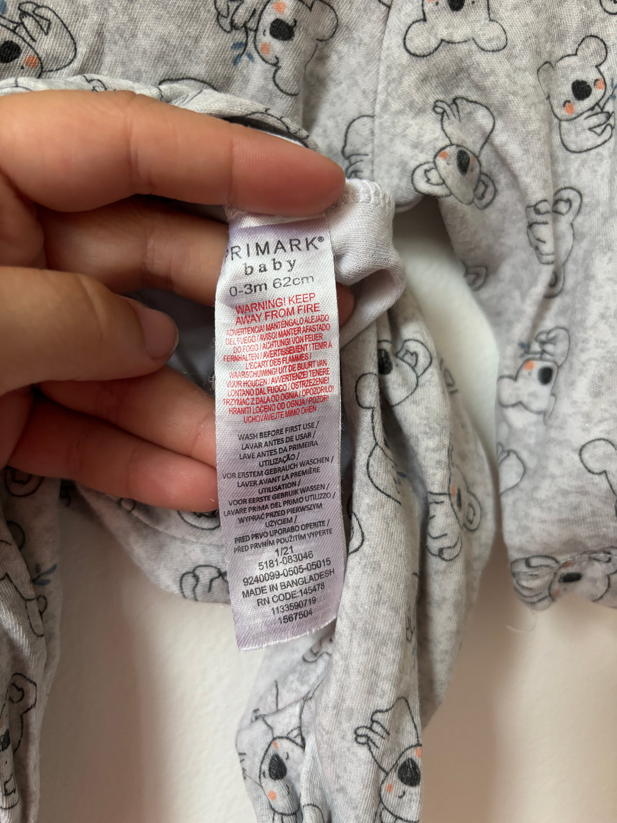 Eendelige pyjama | Primark | 56