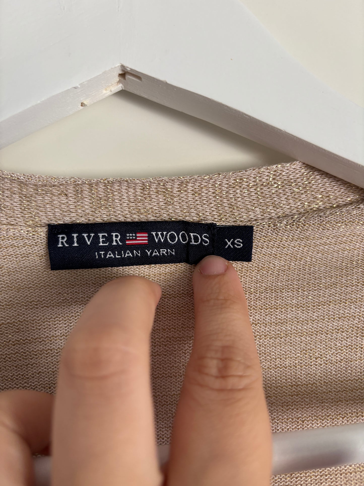 Beige glittercardigan