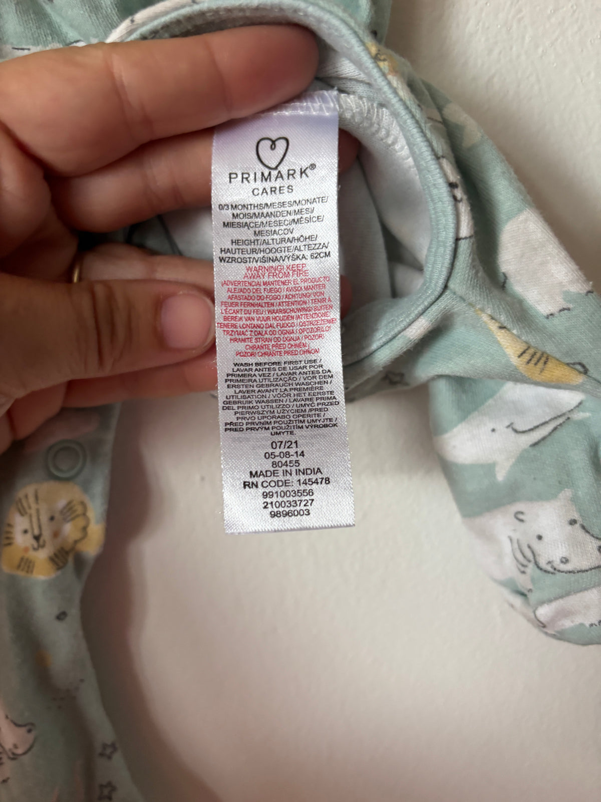 Eendelige pyjama | Primark | 56