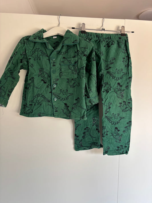 Tweedelige groene pyjama