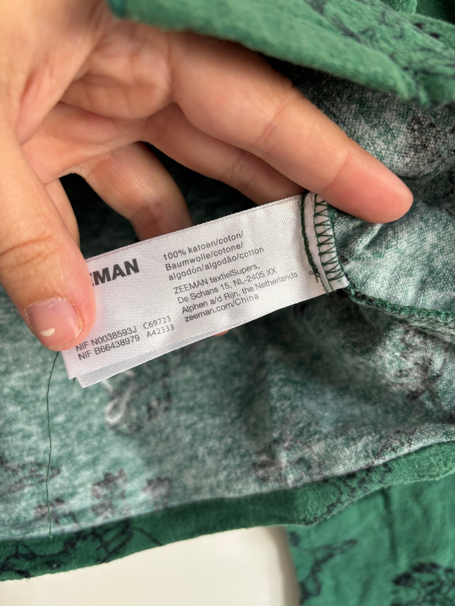 Tweedelige groene pyjama