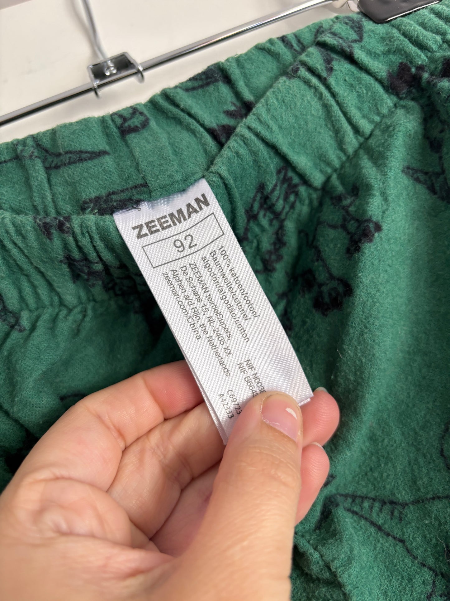 Tweedelige groene pyjama