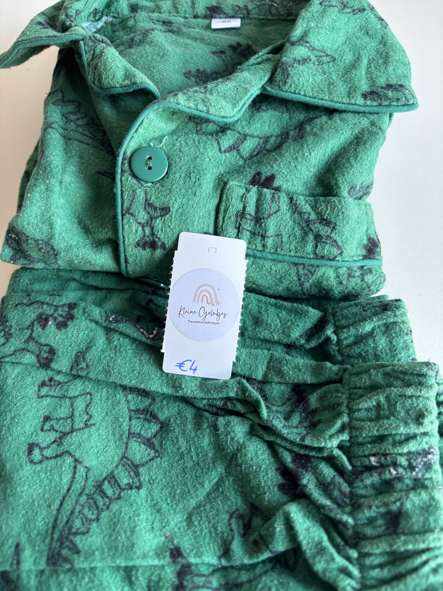 Tweedelige groene pyjama