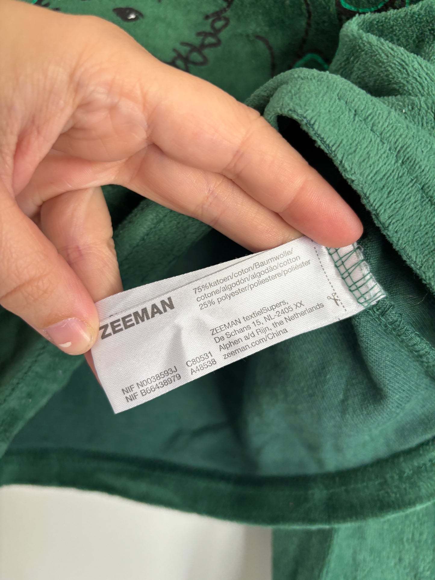 Tweedelige groene winterpyjama