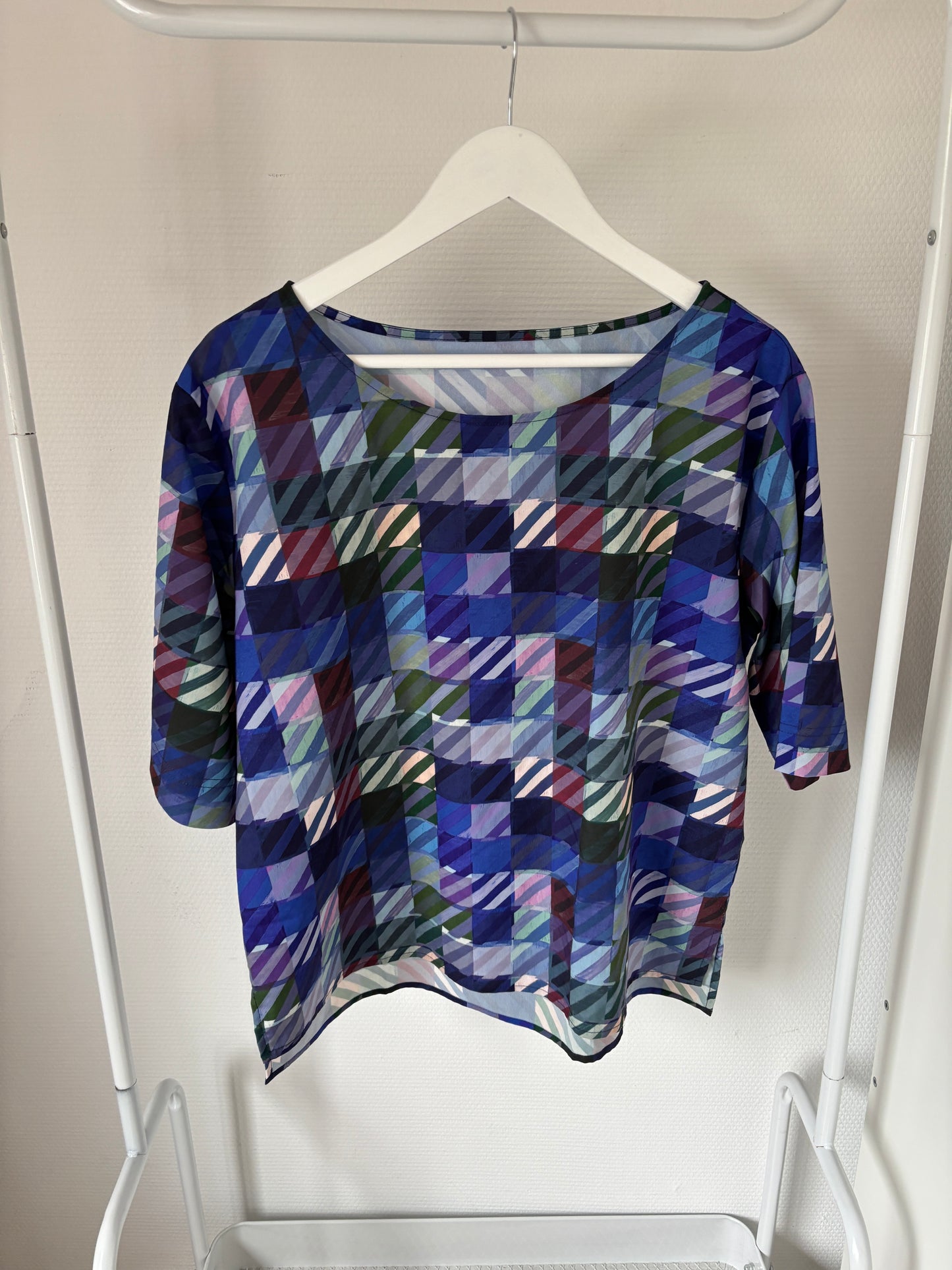 Blauwe blouse