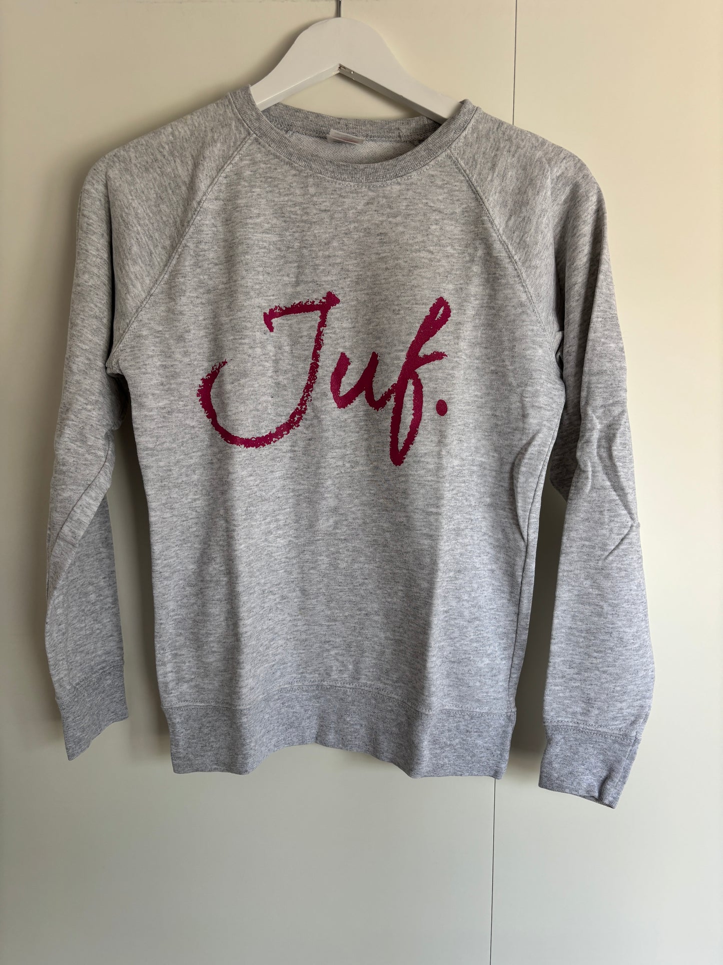 Grijze sweater "Juf."