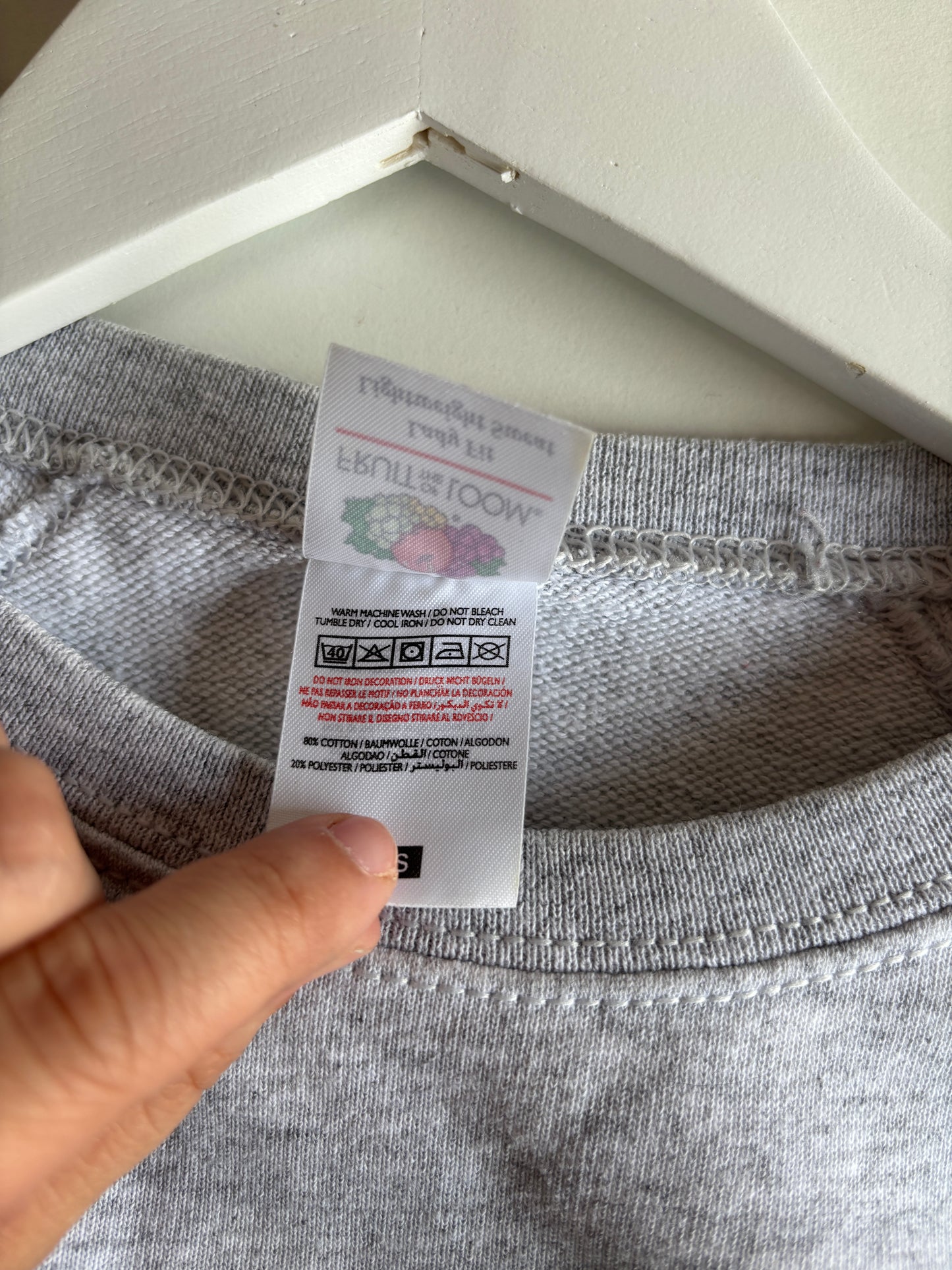 Grijze sweater "Juf."