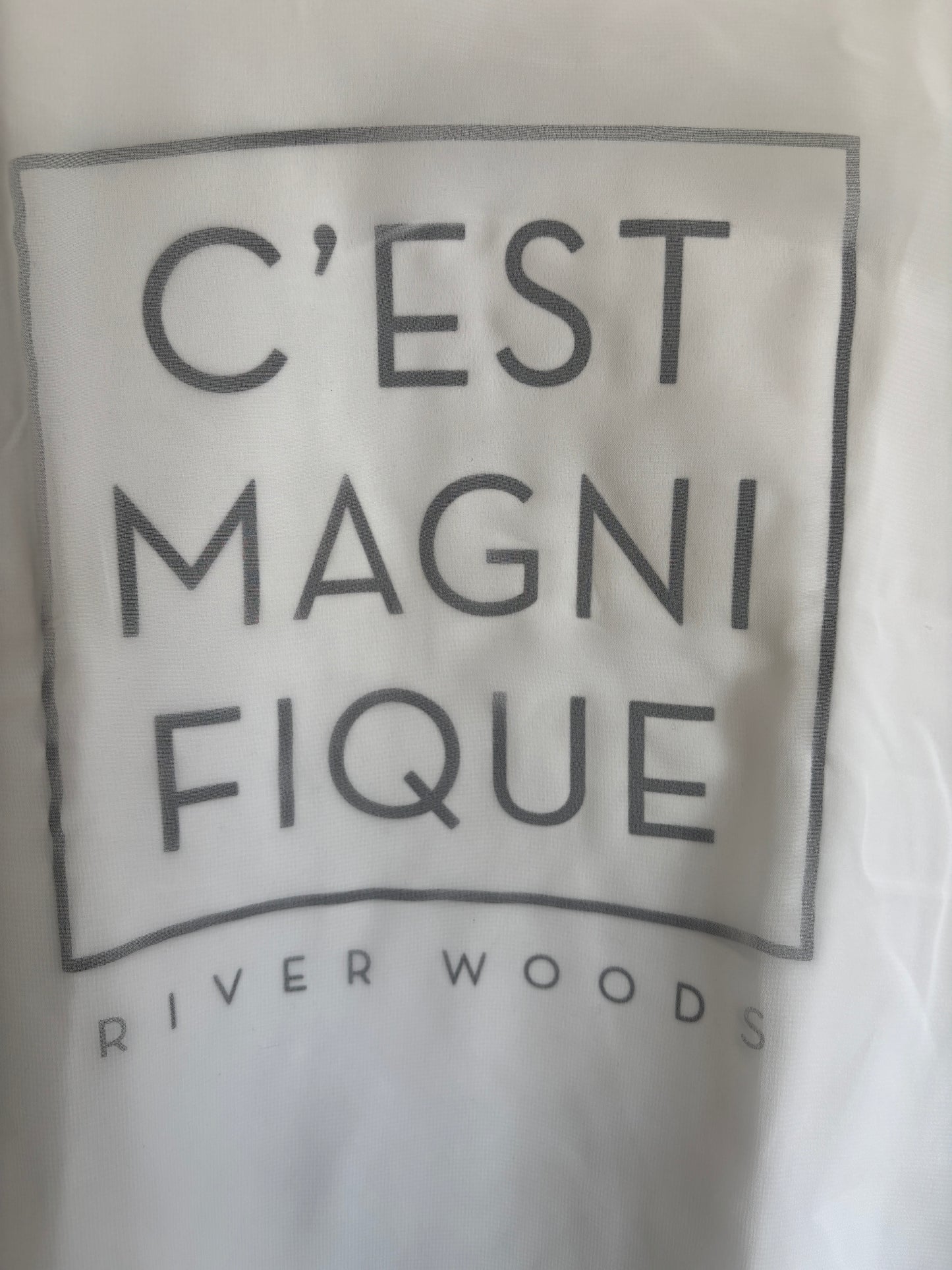 Witte T-shirt "C'est magnifique"