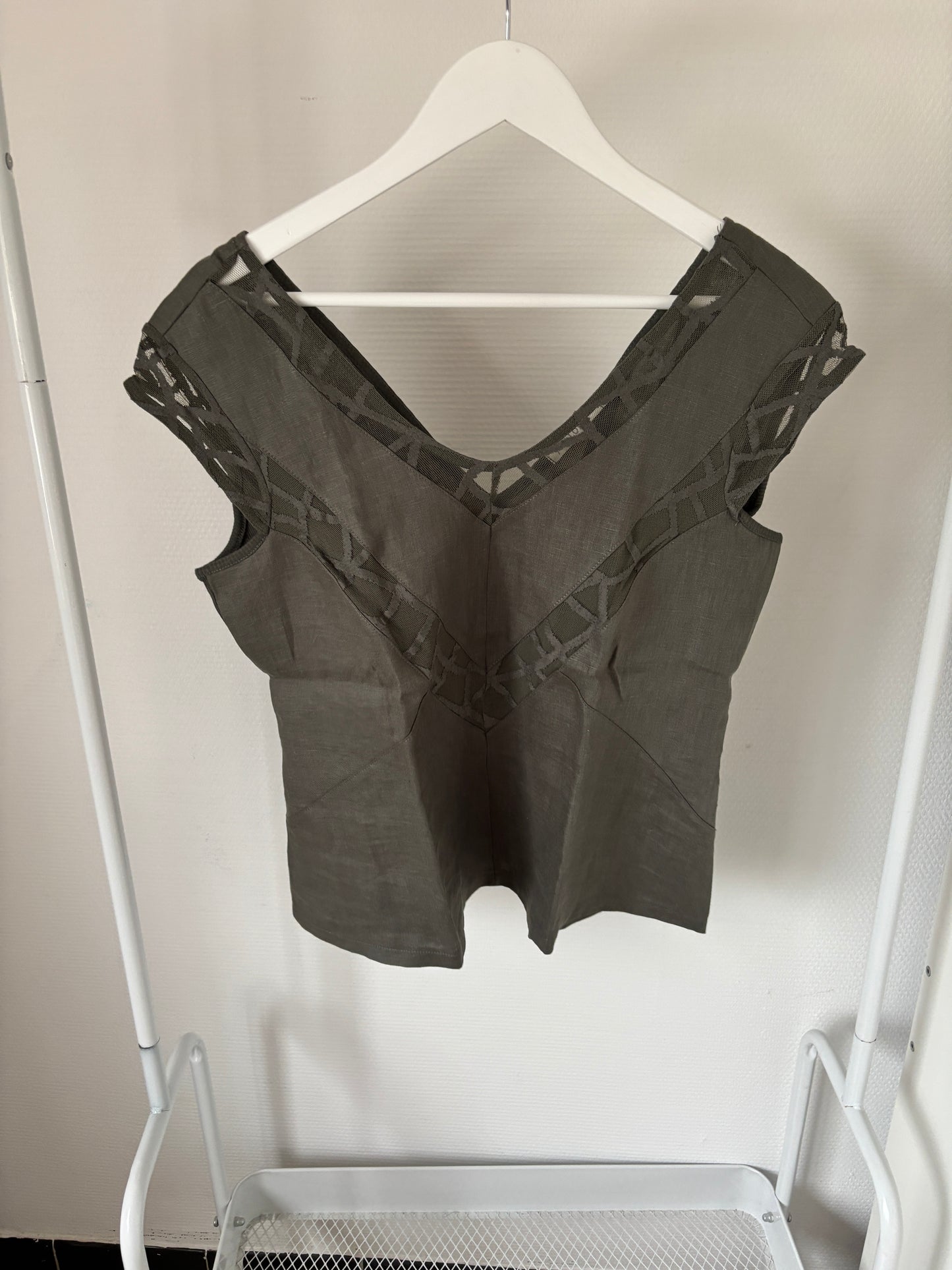 Donkergroene blouse