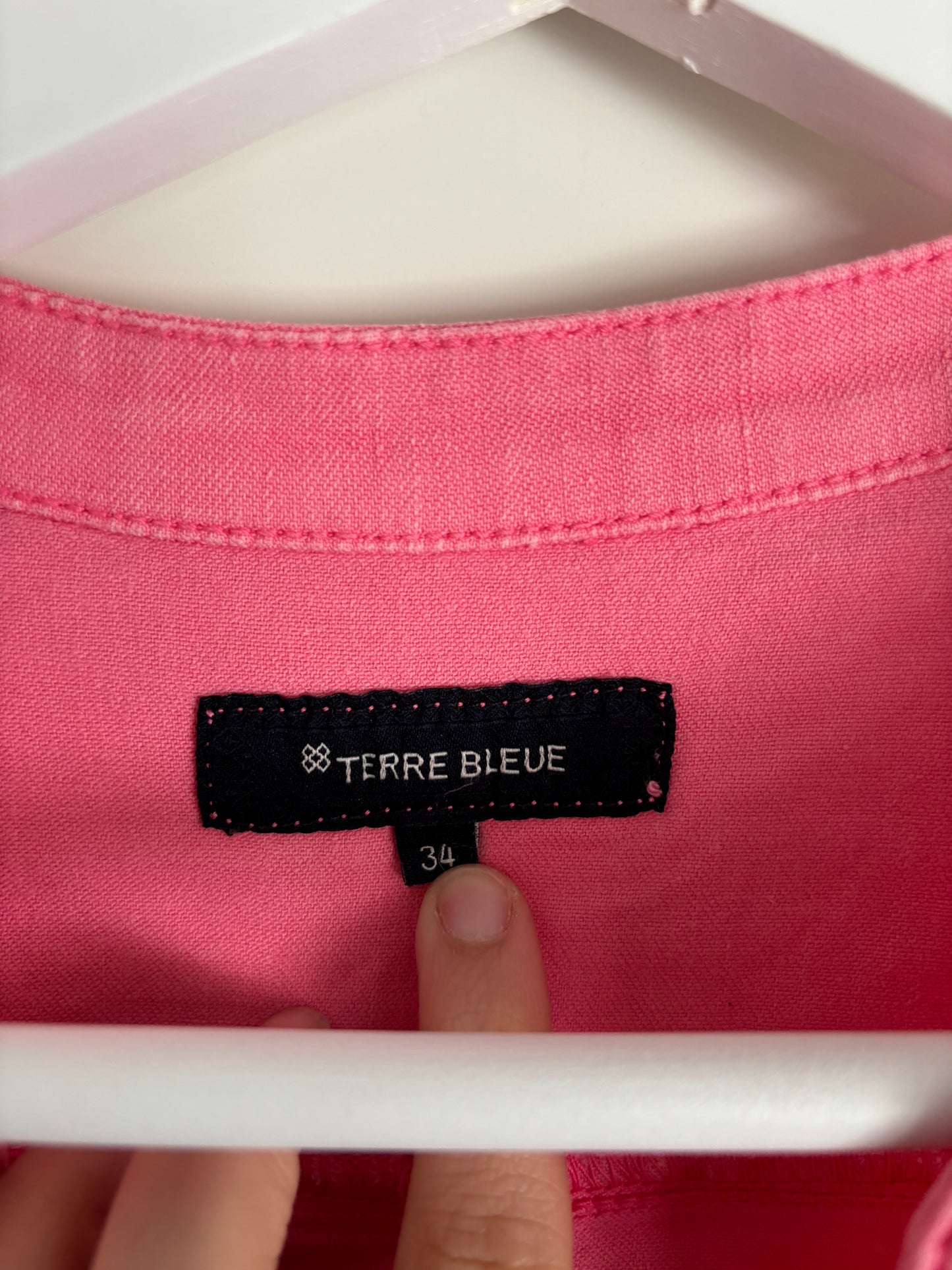 Roze jeansjurk met lange mouwen