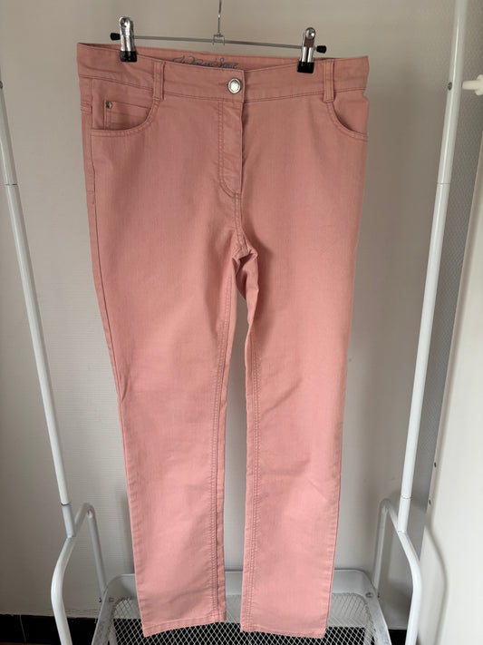 Roze jeansbroek
