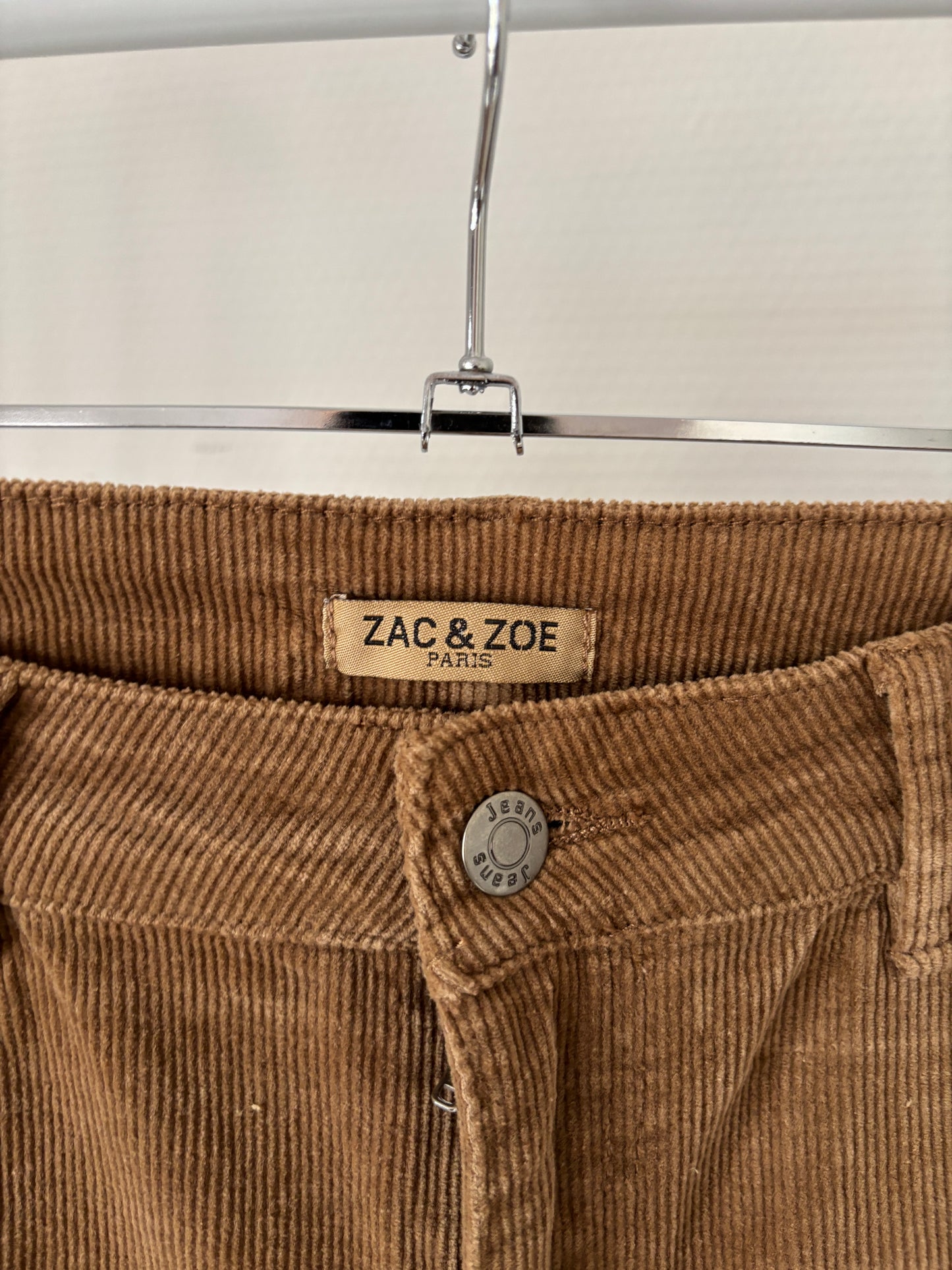 Bruine ribfluwelen broek