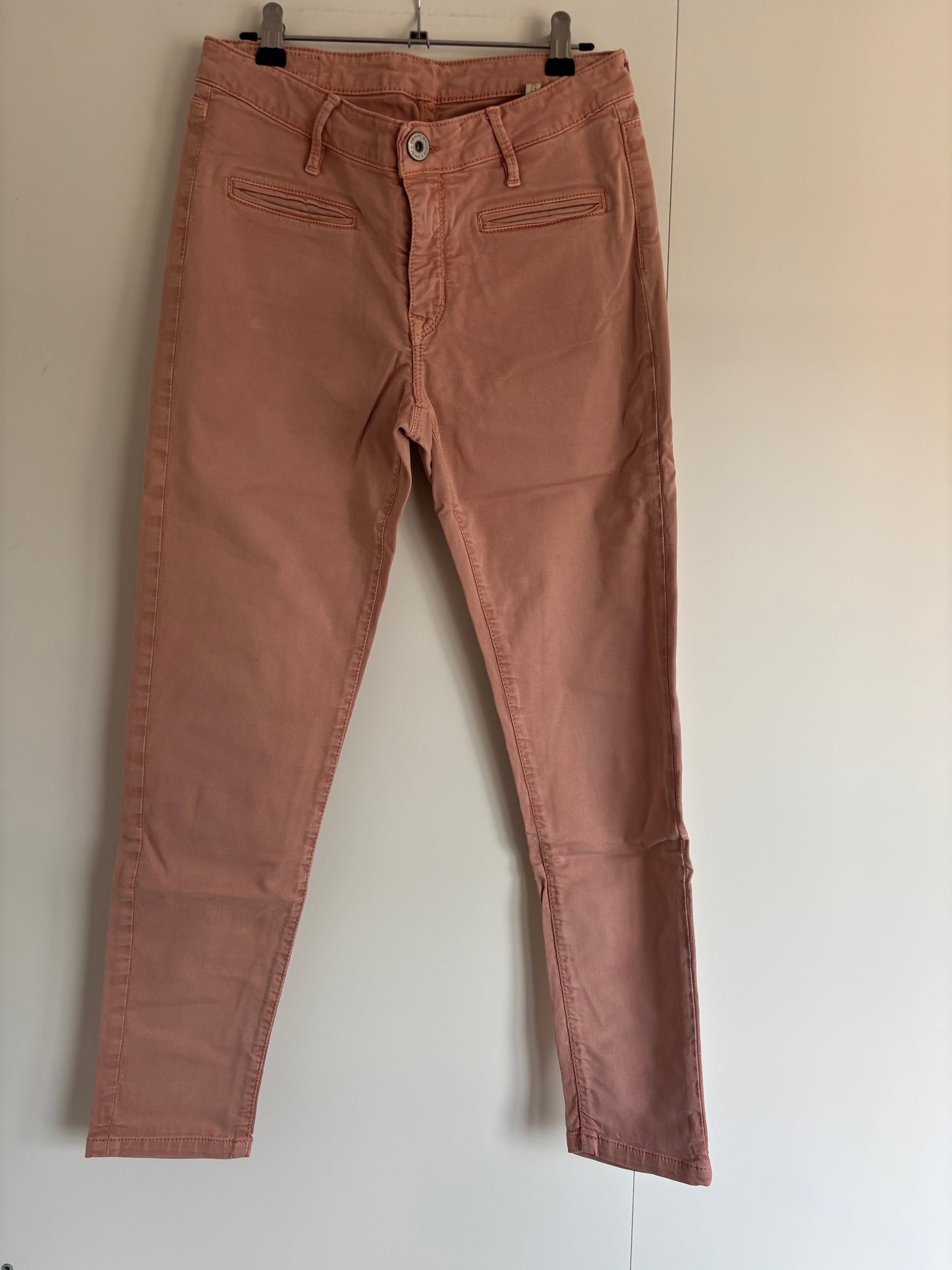 Lichtroze jeansbroek