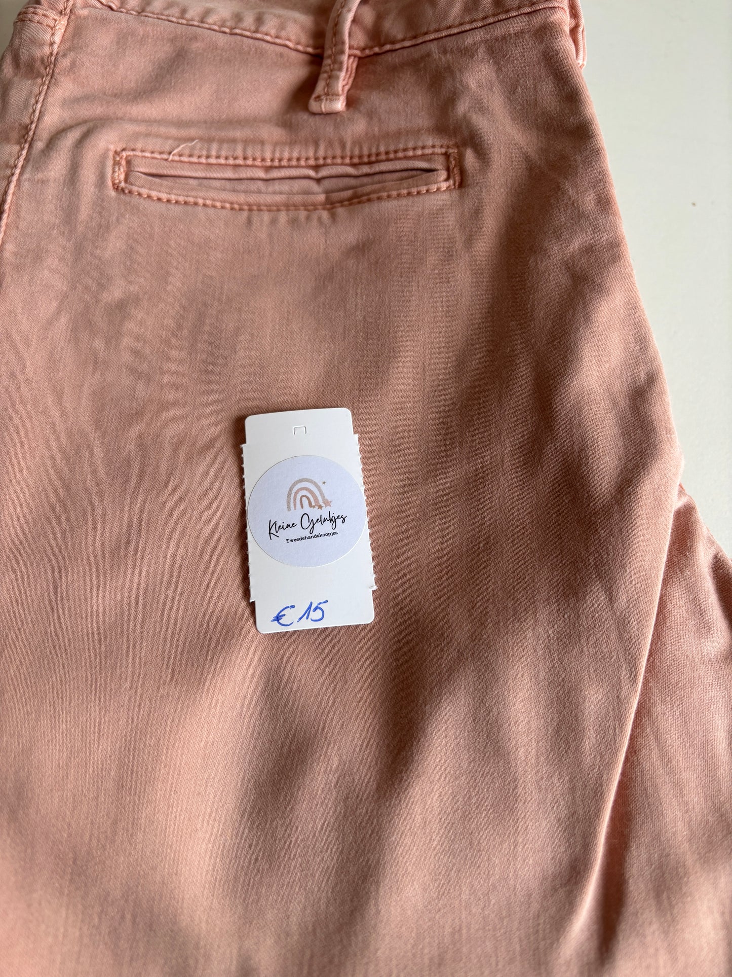 Lichtroze jeansbroek