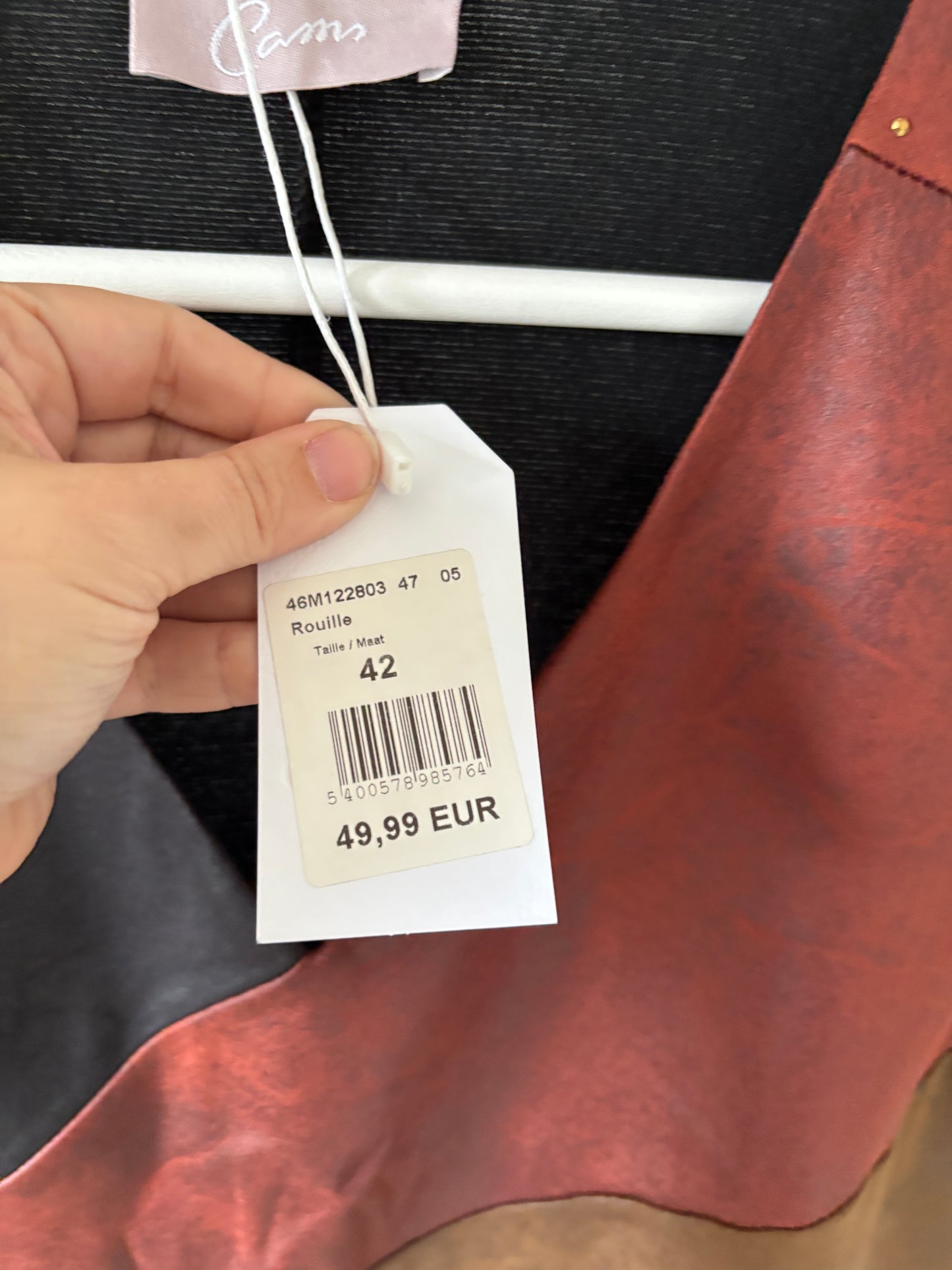 Imitatielederen gestreepte jurk