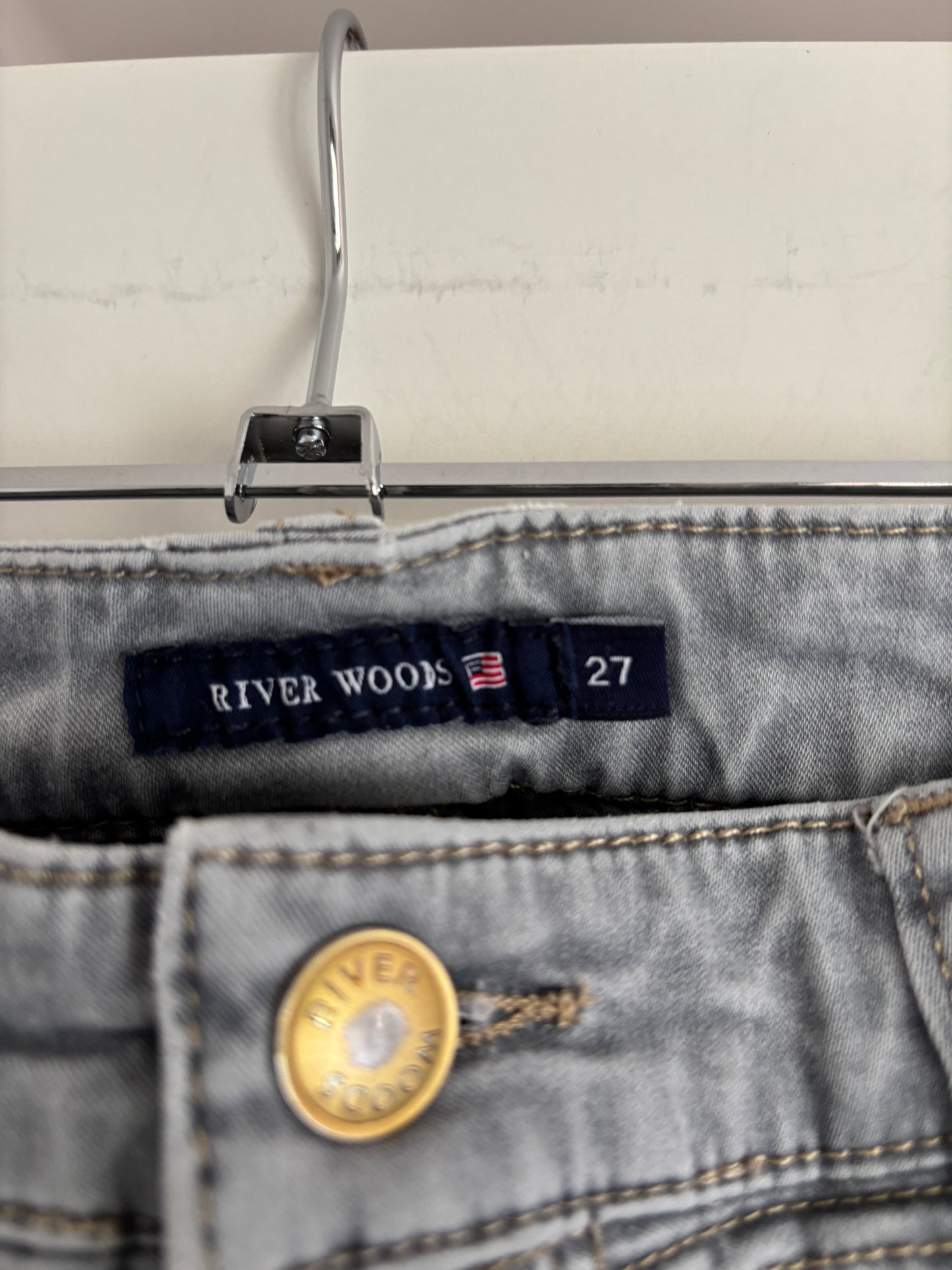 Lichtgrijze jeansbroek