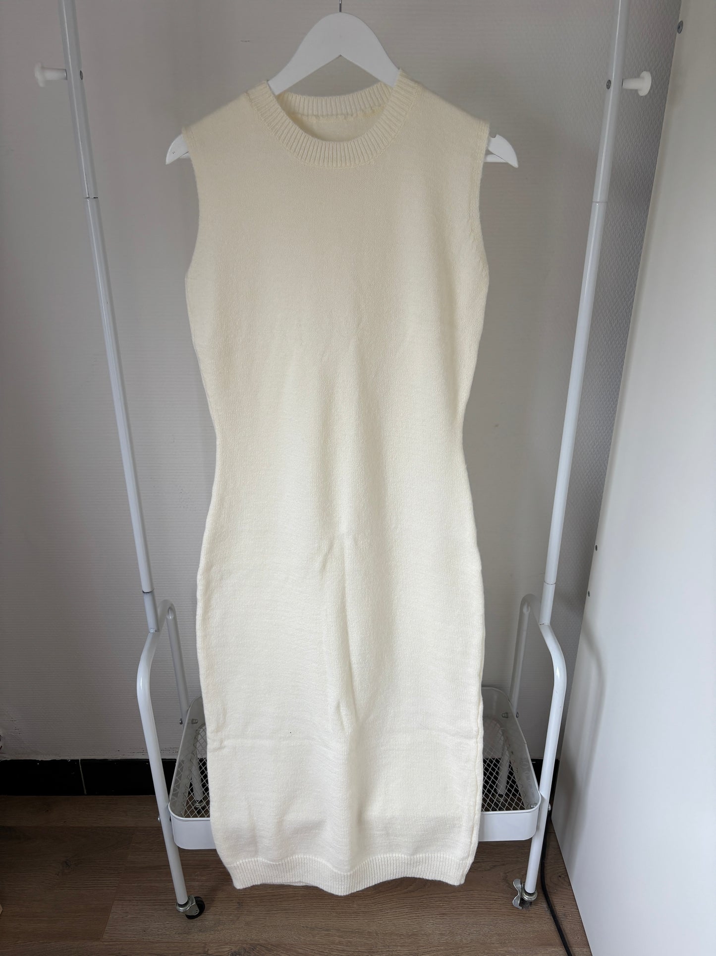 Crèmekleurige lange jurk