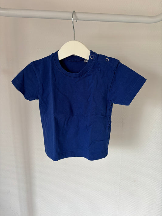 Blauwe basic T-shirt