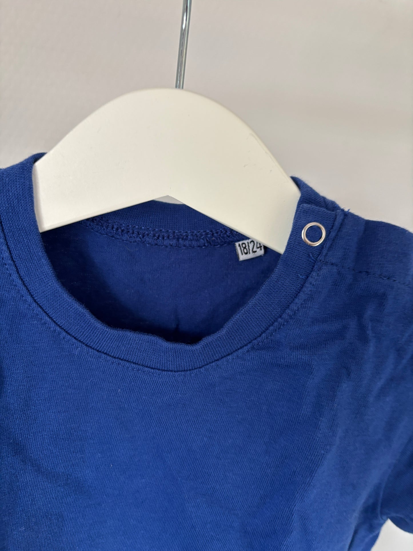 Blauwe basic T-shirt