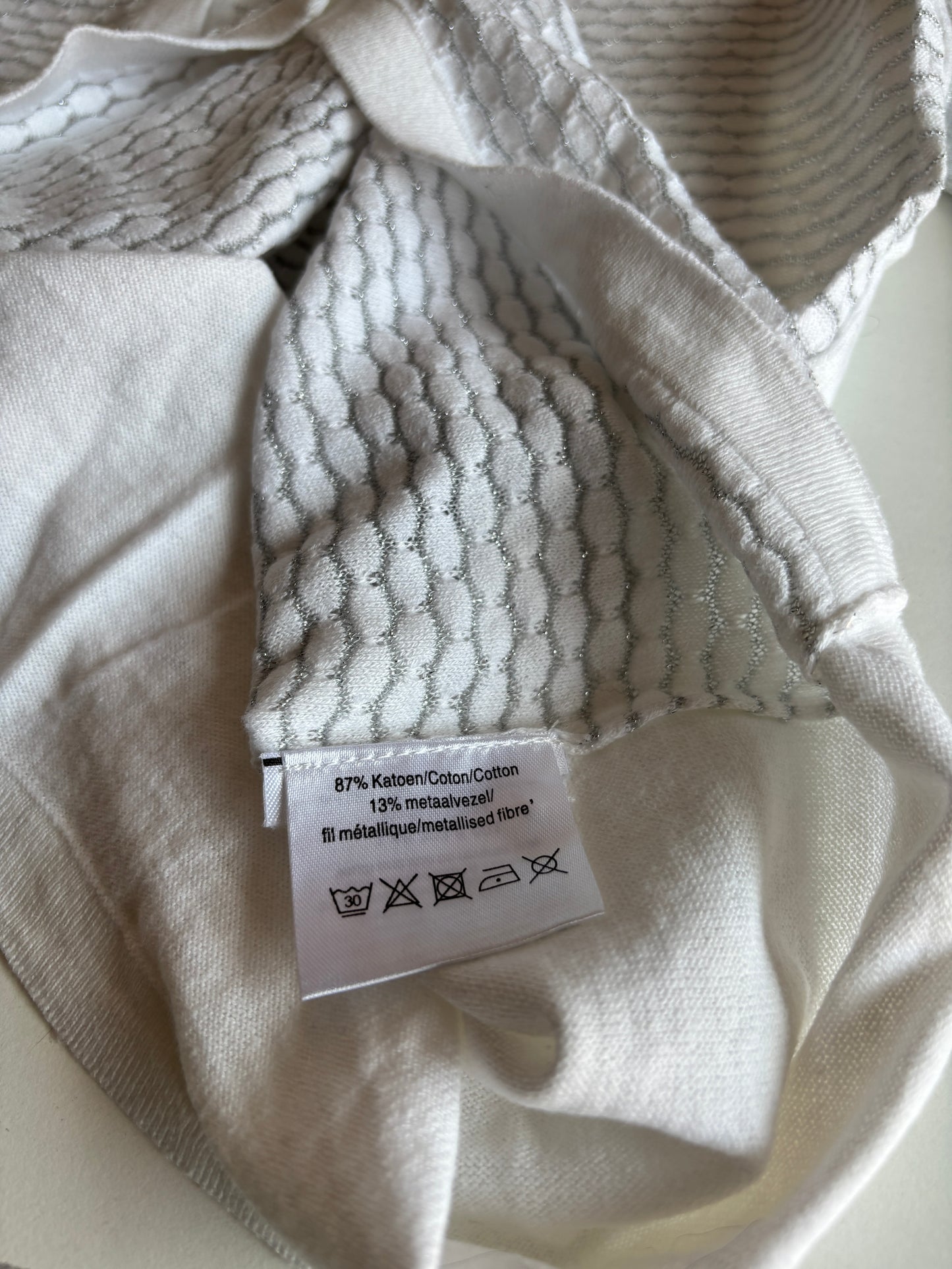 Witte cardigan met halflange mouwen