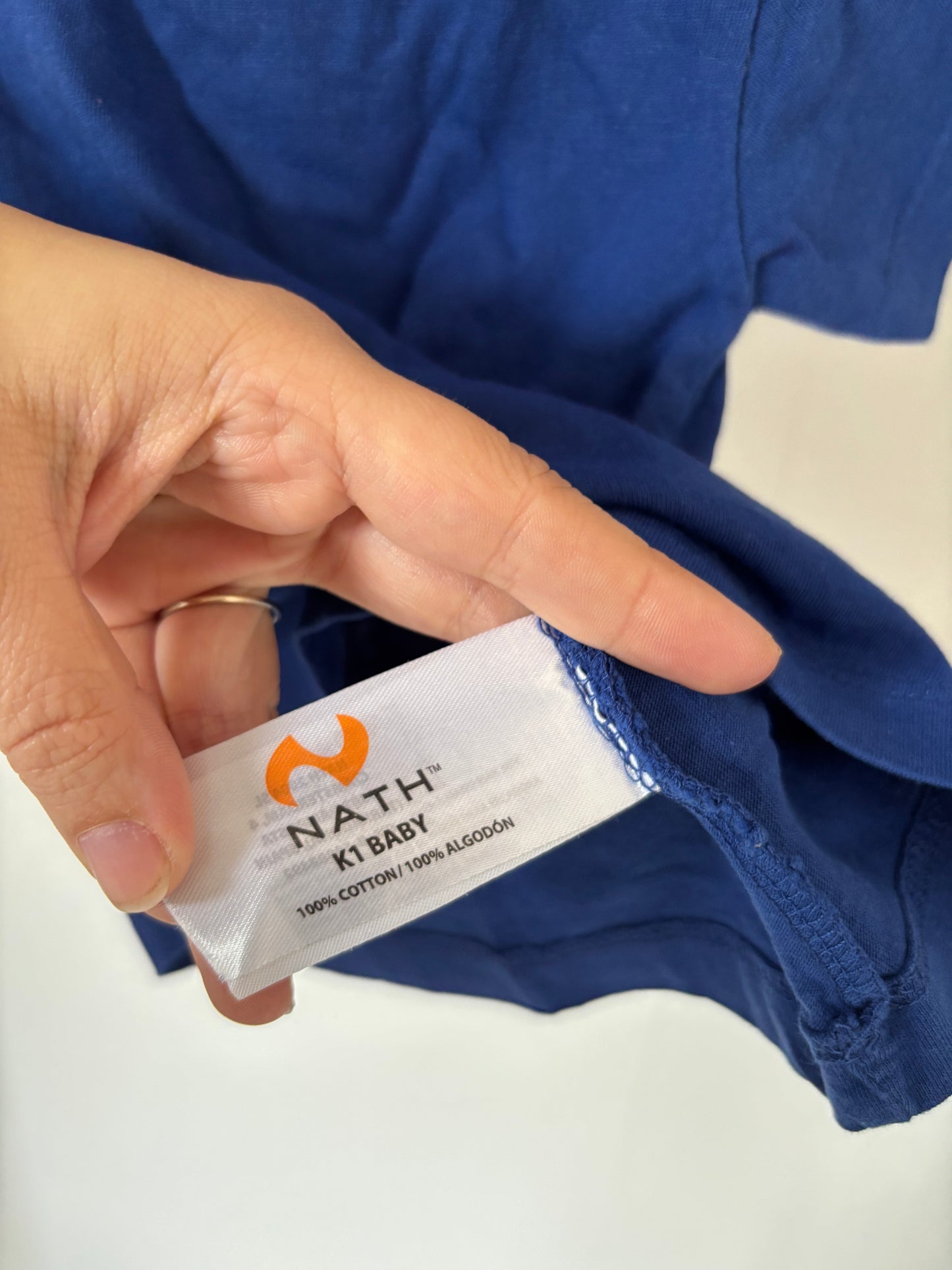 Blauwe basic T-shirt