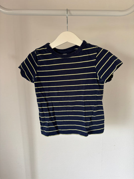 Marineblauwe gestreepte T-shirt