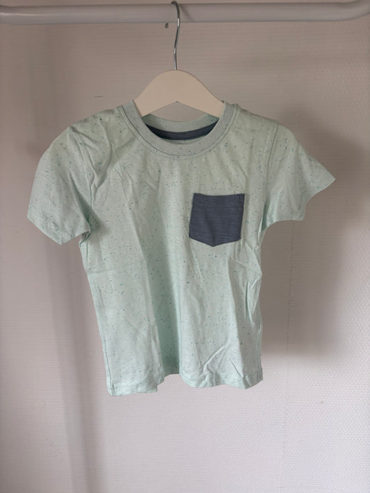 Lichtblauwe gestippelde T-shirt