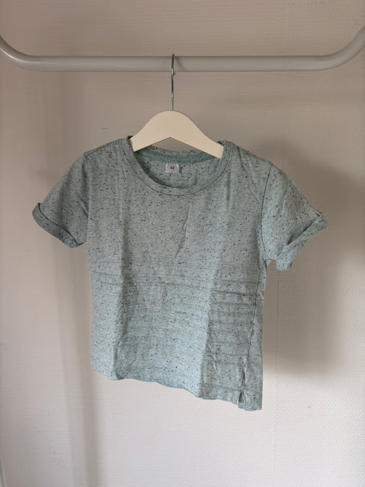 Lichtblauwe gestippelde T-shirt