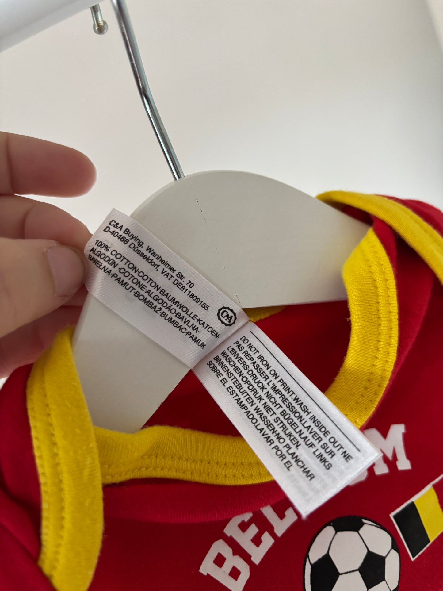 Rode romper met korte mouwen