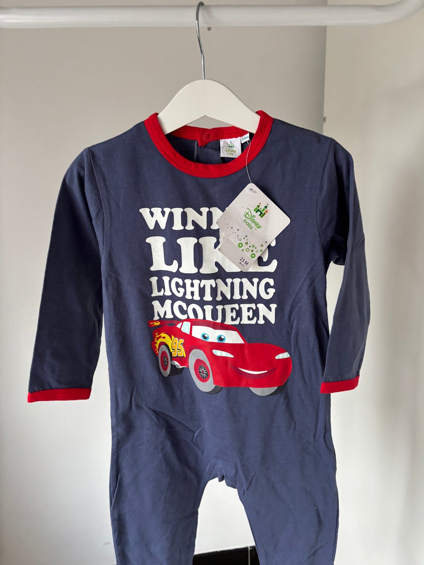 Blauwe eendelige pyjama Cars