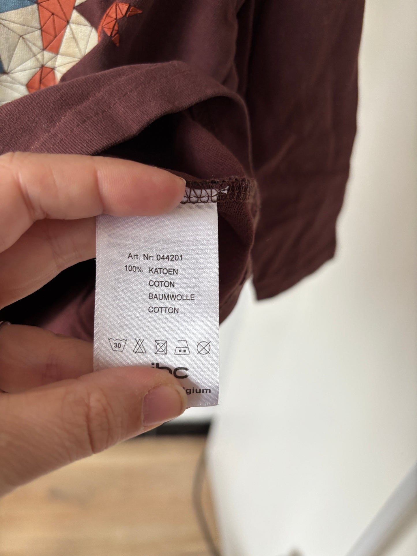 Bruine longsleeve met rolkraag