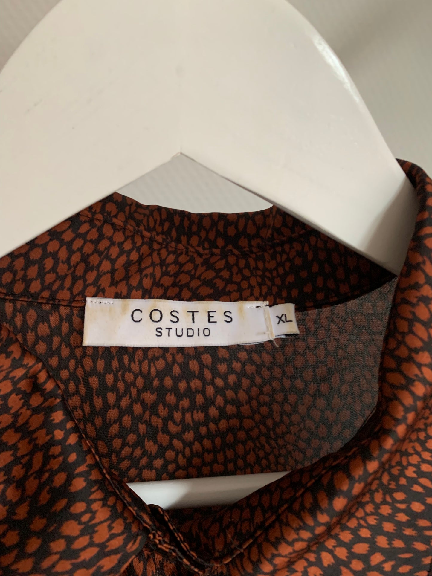 Roestkleurige lange jurk