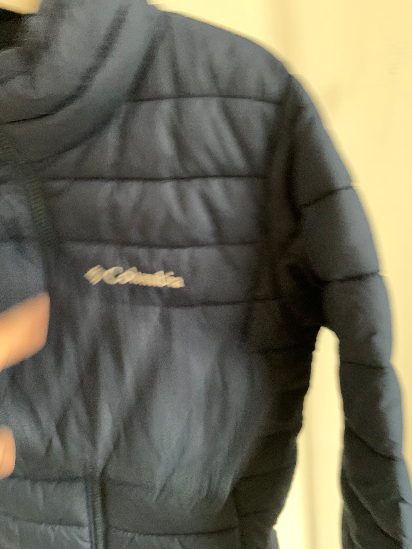 Marineblauwe tussenseizoensjas