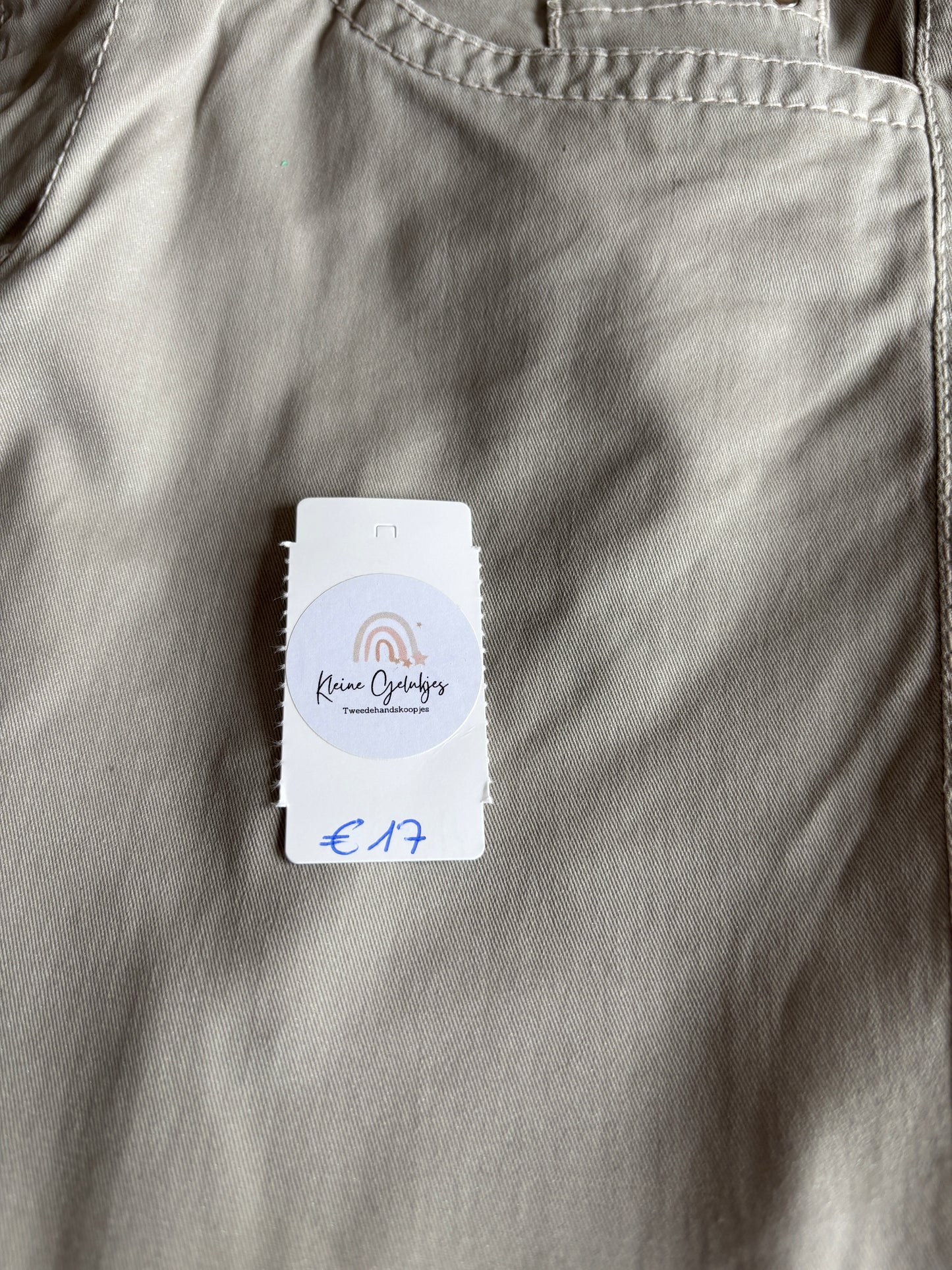 Lichtgrijze jeansbroek