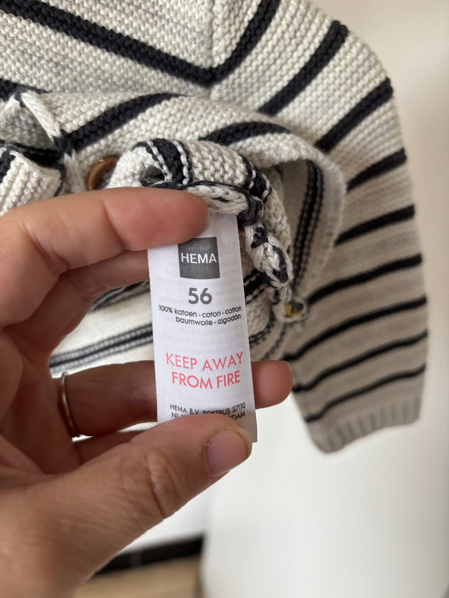 Gestreepte cardigan/jasje