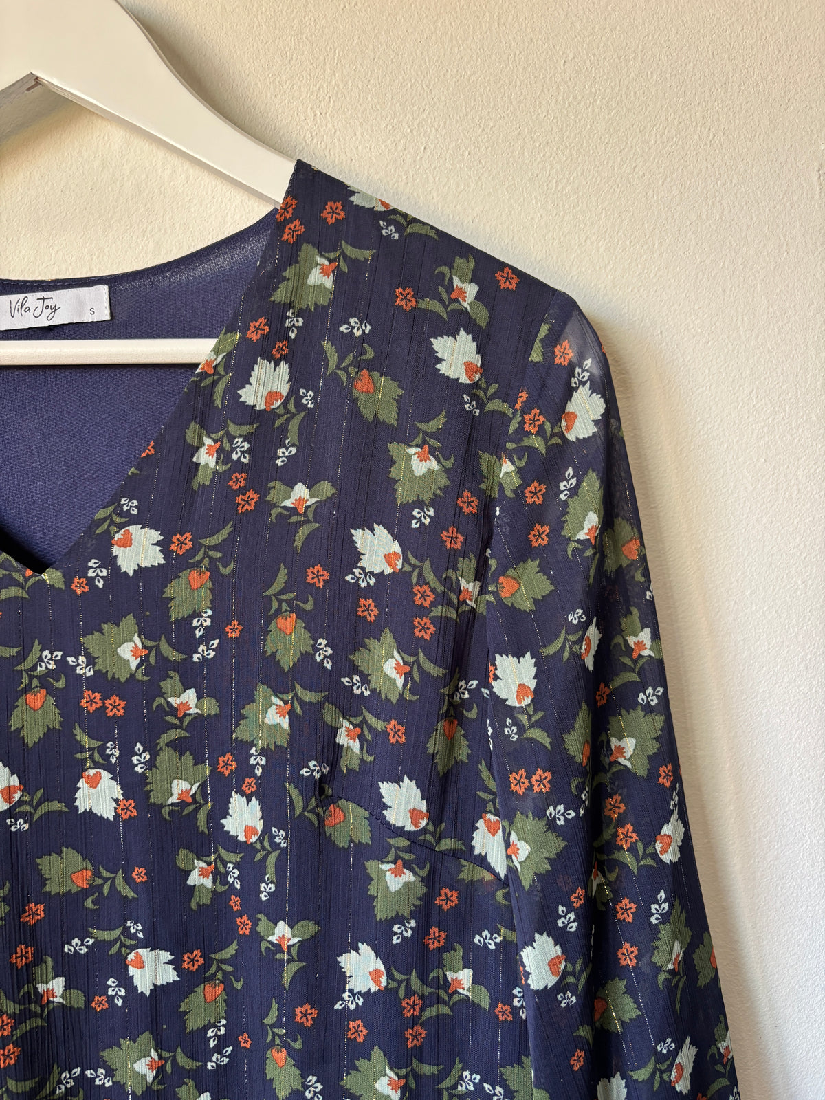 Marineblauwe blouse | Vila Joy | S