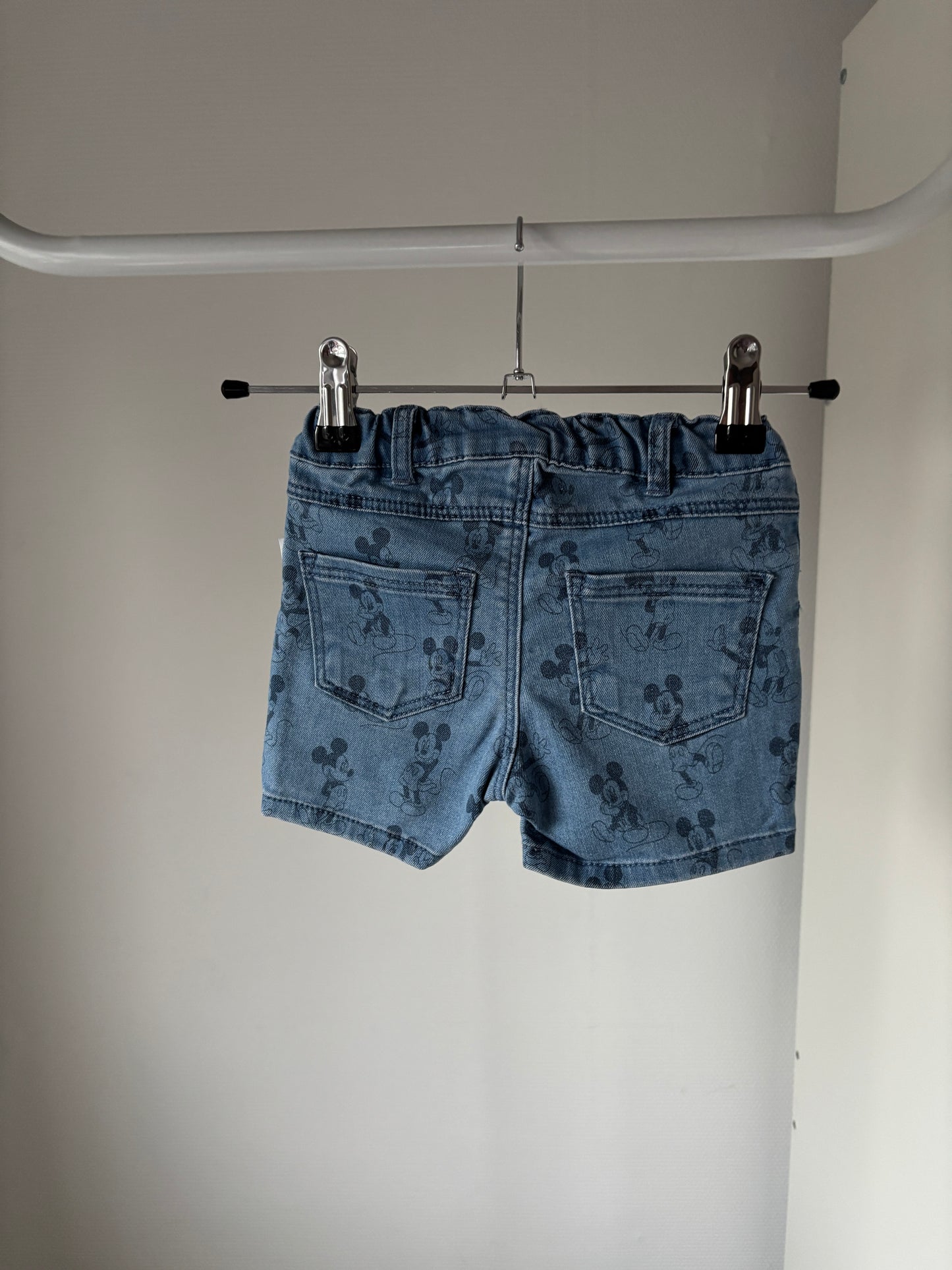 Blauw jeansshortje Mickey Mouse