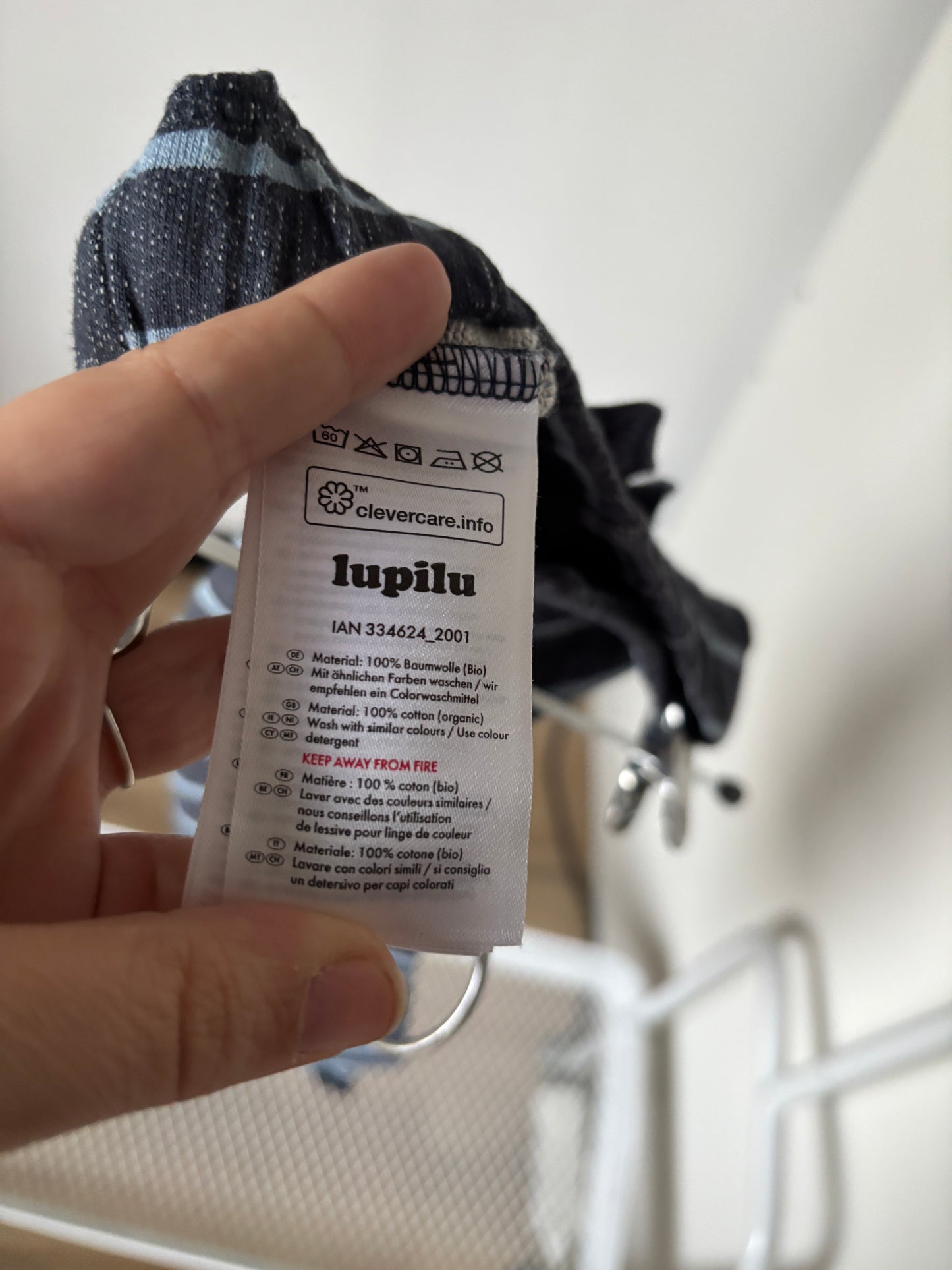 Marineblauwe gestreepte joggingbroek