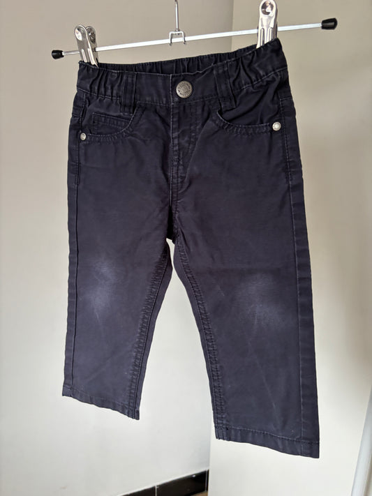 Marineblauwe jeansbroek