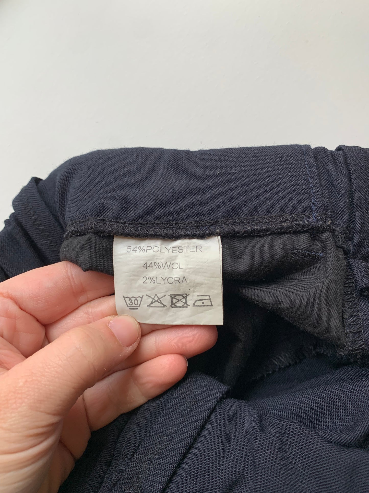 Marineblauwe broek met rek