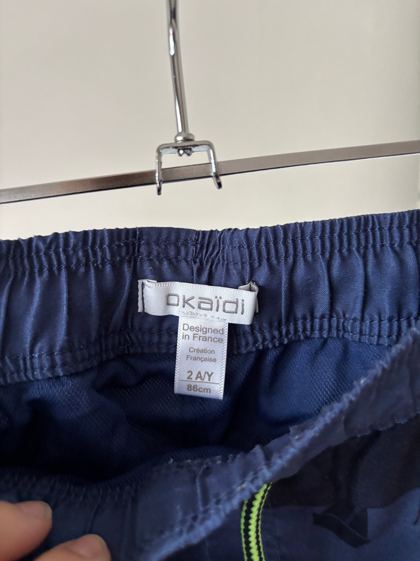 Marineblauwe zwembroek met bootjes