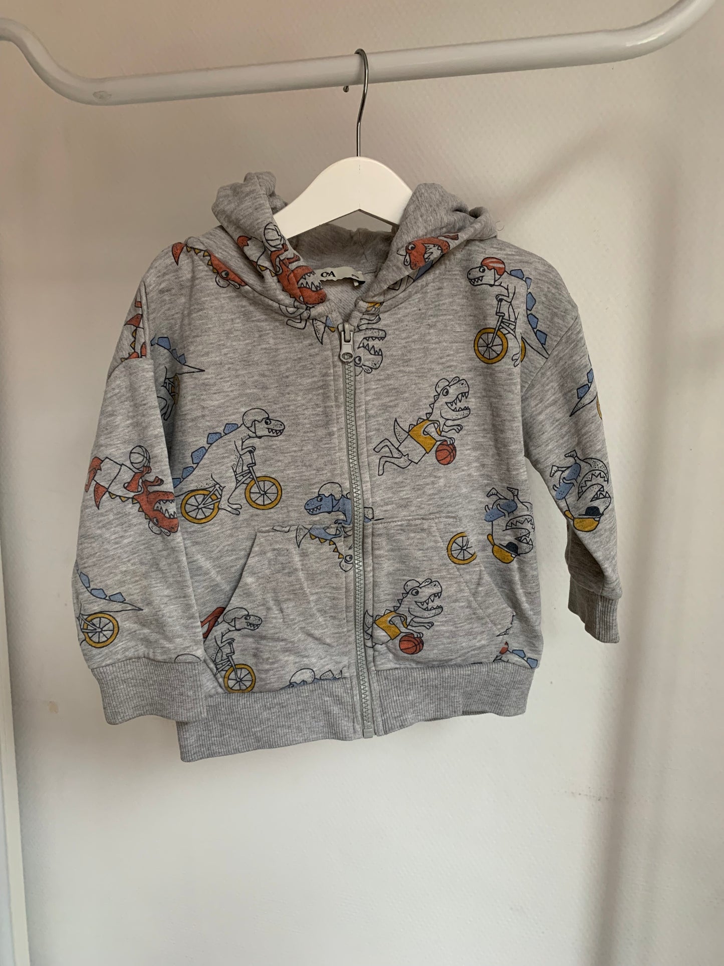 Grijze vest met dino's ⚡