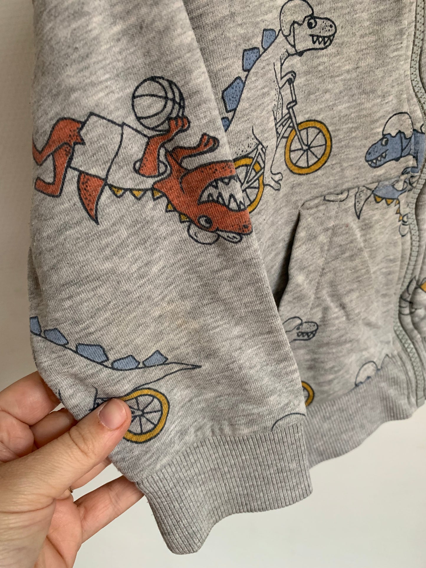 Grijze vest met dino's ⚡