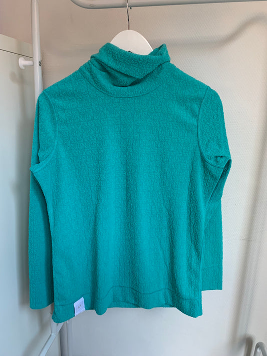 Lichtblauwe longsleeve met rolkraag