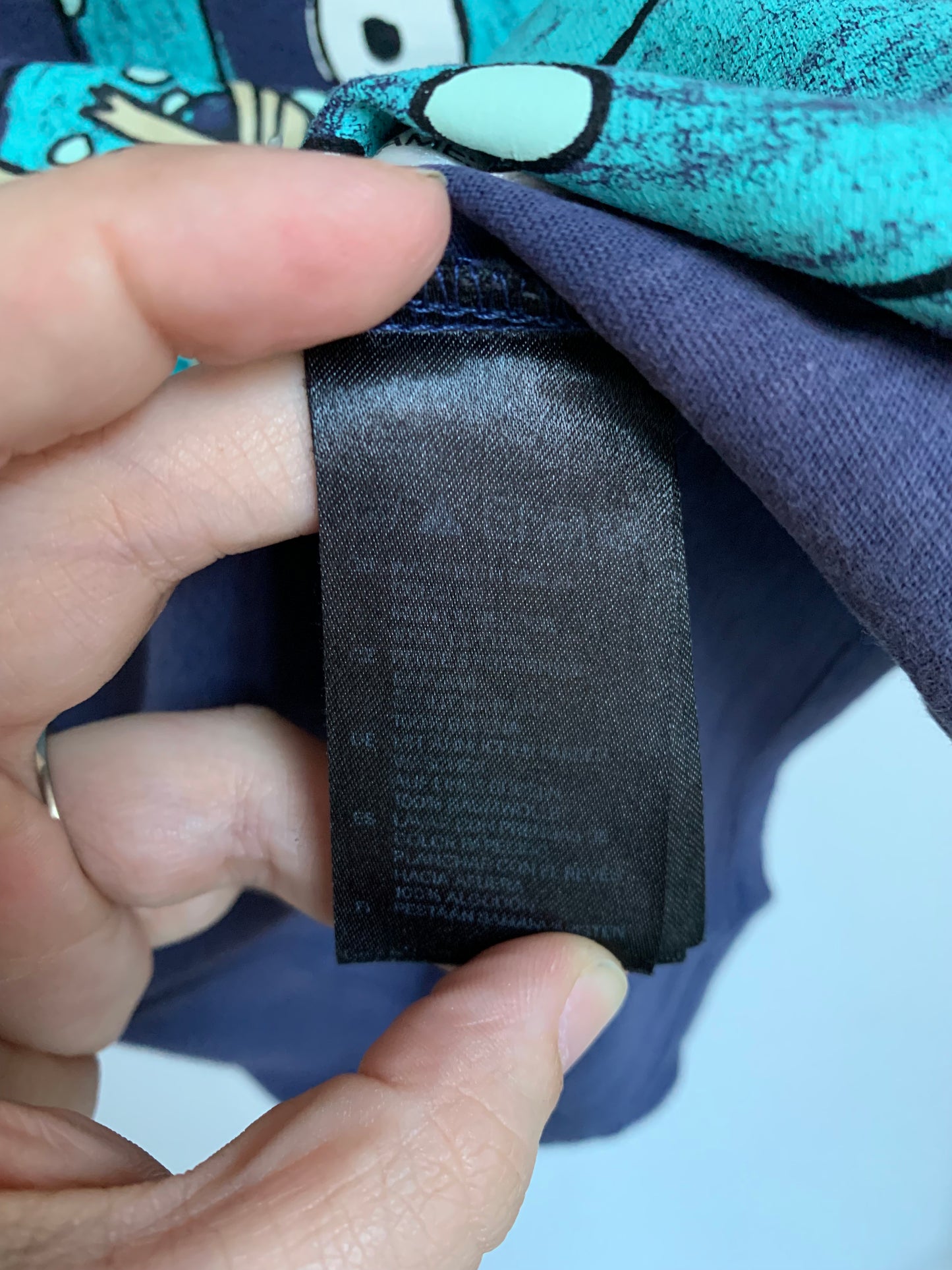 Marineblauwe T-shirt met octopus