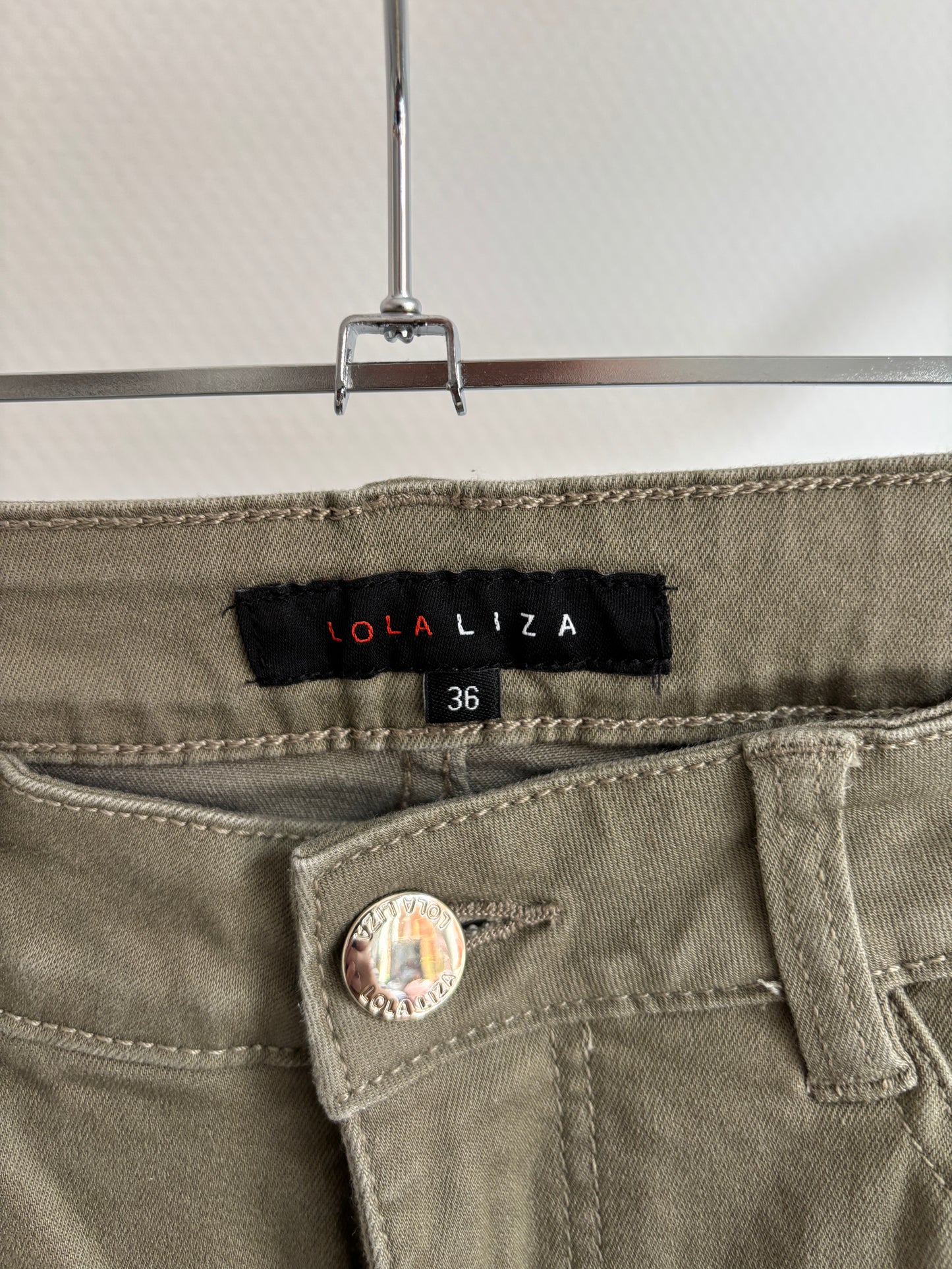 Khaki jeansbroek