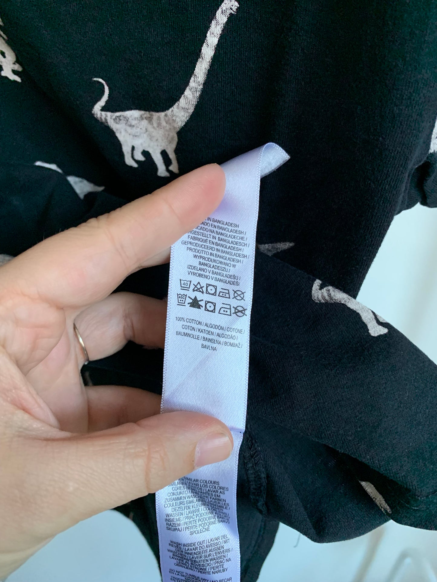 Zwarte T-shirt met dino's