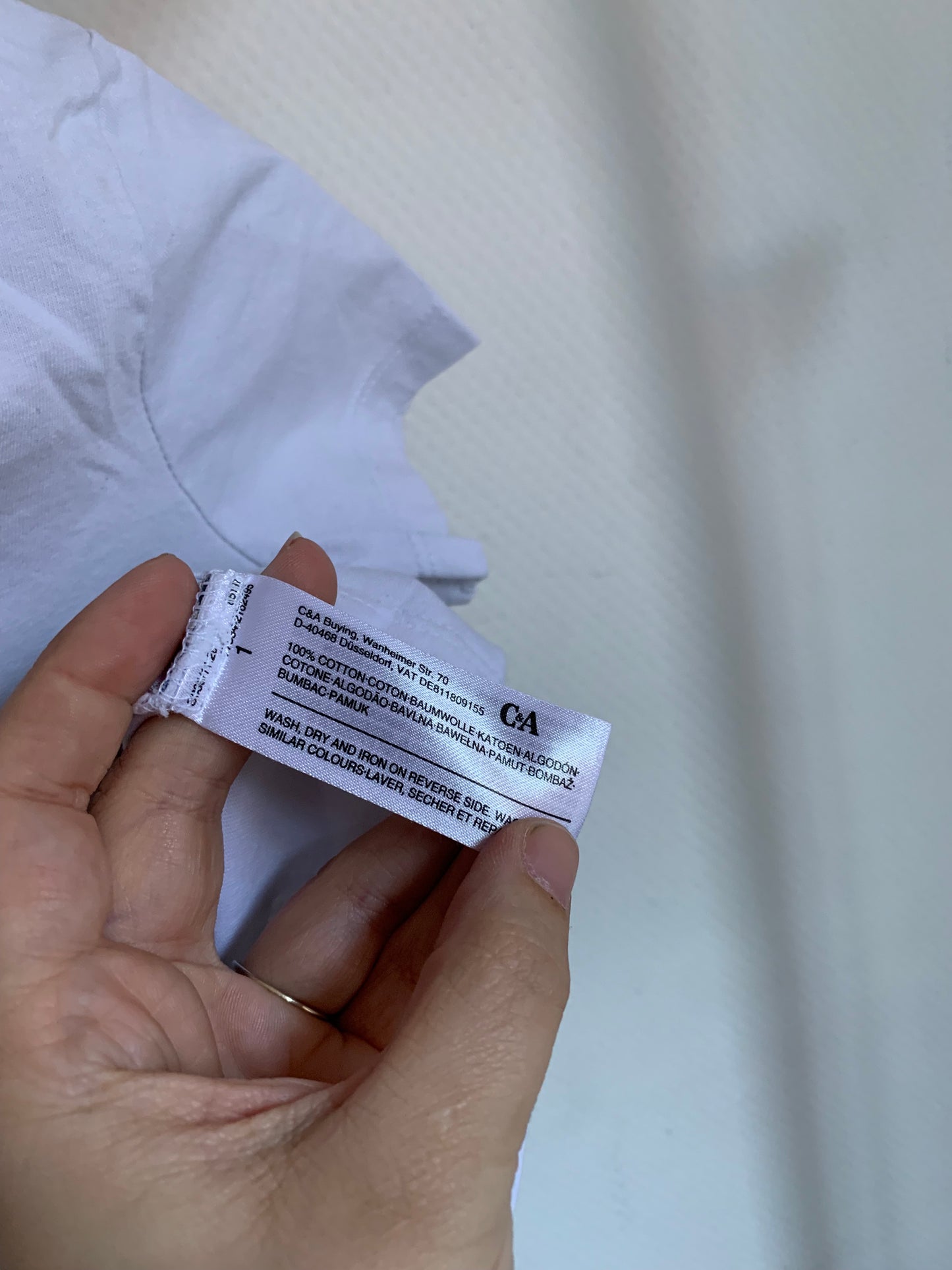 Witte T-shirt "I can dig it"